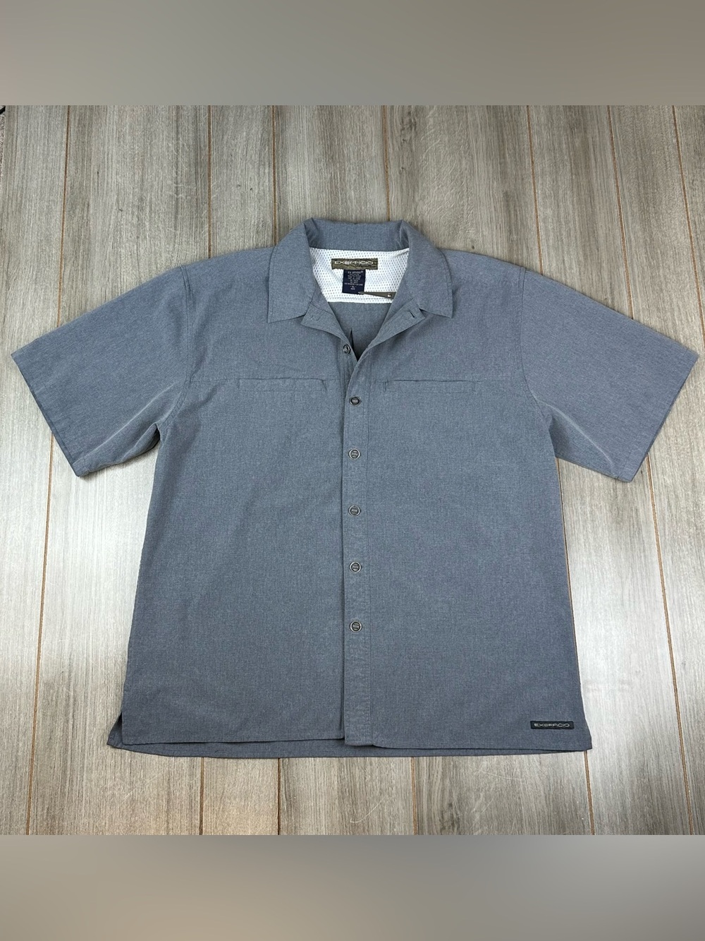ExOfficio Shirt Camp Collar Mdns XL Gray